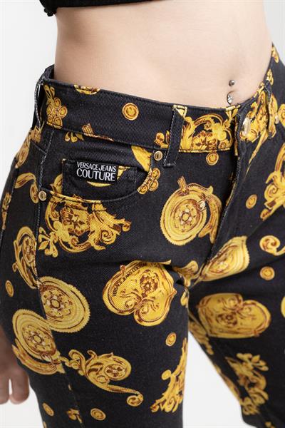 Versace Jeans Couture  Bull Print Gioielli Desenli Skinny Kadın  Pantolon