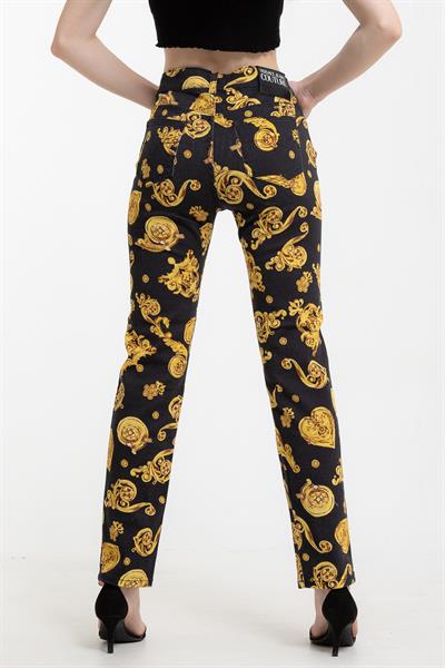 Versace Jeans Couture  Bull Print Gioielli Desenli Skinny Kadın  Pantolon