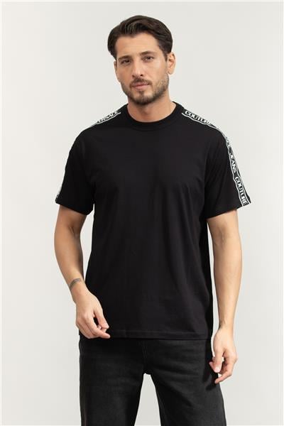 Versace Jeans Couture Cotton Jersey Erkek Bisiklet Yaka T-Shirt
