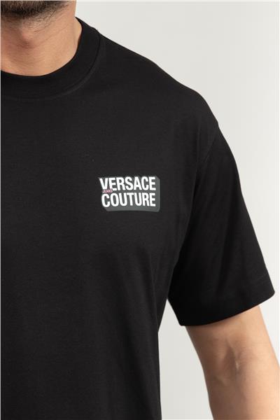 Versace Jeans Couture Cotton Jersey Erkek Bisiklet Yaka T-Shirt