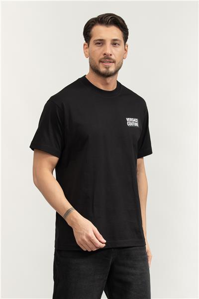 Versace Jeans Couture Cotton Jersey Erkek Bisiklet Yaka T-Shirt