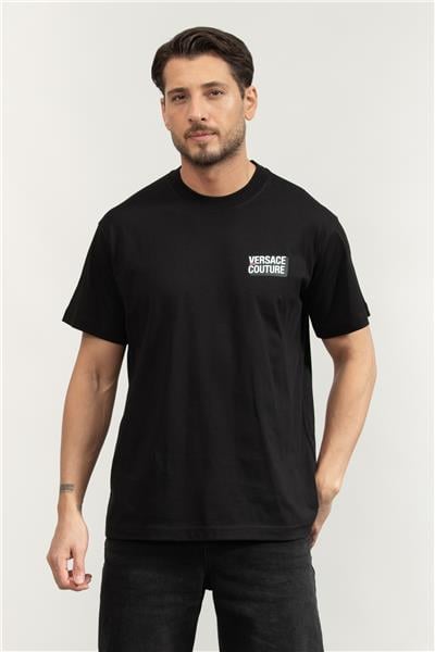 Versace Jeans Couture Cotton Jersey Erkek Bisiklet Yaka T-Shirt