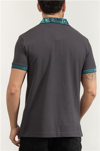 Versace Jeans Couture Cotton Piquet Erkek Polo Yaka T-Shirt