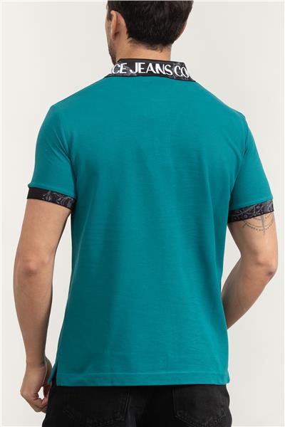 Versace Jeans Couture Cotton Piquet Erkek Polo Yaka T-Shirt