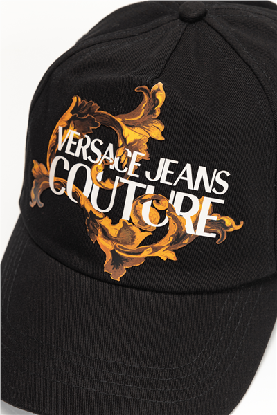 Versace Jeans Couture Cotton Placed Print Erkek Baseball Şapka