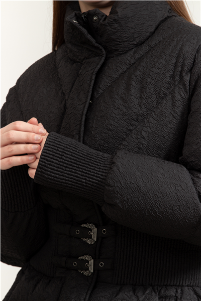 Versace Jeans Couture Crinkle Argyle NL Kadın Şişme Mont