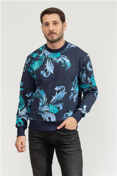 Versace Jeans Couture Erkek Bisiklet Yaka Sweatshirt