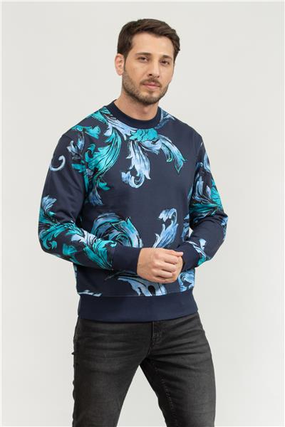 Versace Jeans Couture Erkek Bisiklet Yaka Sweatshirt