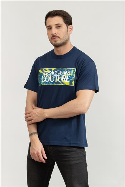 Versace Jeans Couture Erkek Bisiklet Yaka T-Shirt