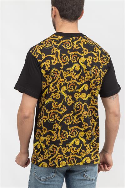 Versace Jeans Couture Erkek Bisiklet Yaka T-Shirt Siyah