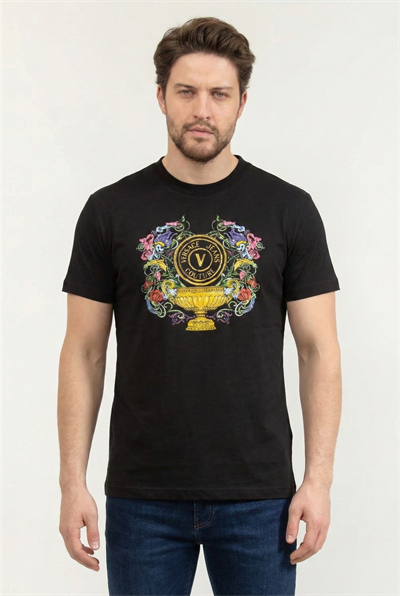Versace Jeans Couture Erkek Bisiklet Yaka T-Shirt