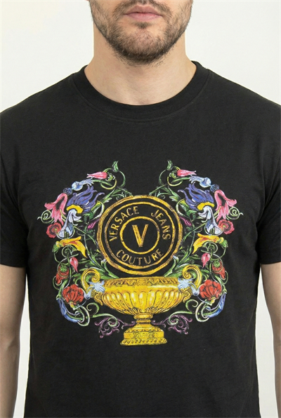 Versace Jeans Couture Erkek Bisiklet Yaka T-Shirt