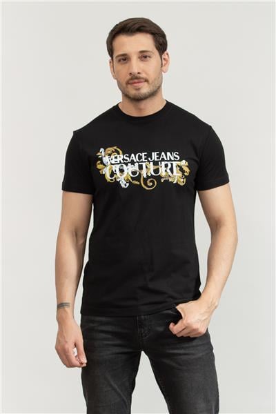 Versace Jeans Couture Erkek Bisiklet Yaka T-Shirt