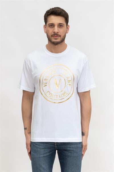 Versace Jeans Couture Erkek Bisiklet Yaka T-Shirt