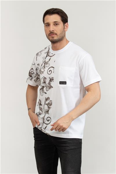 Versace Jeans Couture Erkek Bisiklet Yaka T-Shirt