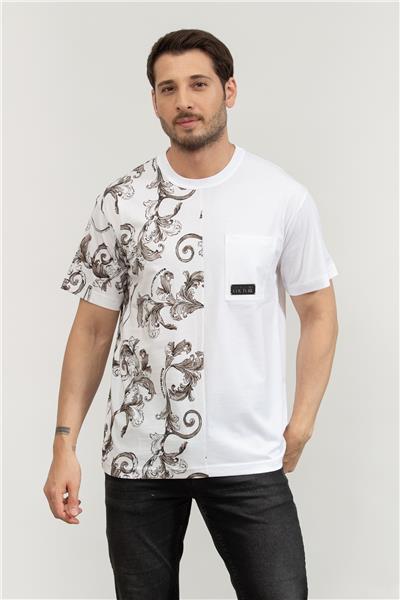 Versace Jeans Couture Erkek Bisiklet Yaka T-Shirt