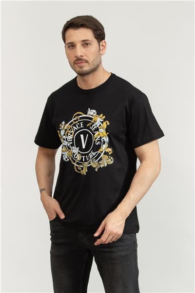 Versace Jeans Couture Erkek Bisiklet Yaka T-Shirt