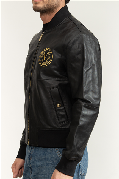 Versace Jeans Couture Erkek Deri Mont