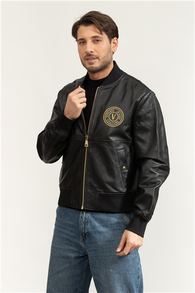 Versace Jeans Couture Erkek Deri Mont