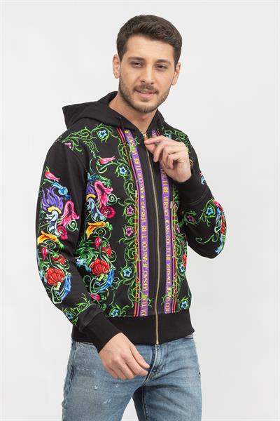 Versace Jeans Couture Erkek Fermuarlı Sweatshirt