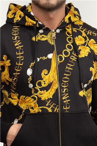 Versace Jeans Couture Erkek Fermuarlı Sweatshirt
