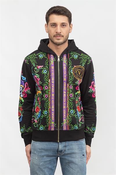 Versace Jeans Couture Erkek Fermuarlı Sweatshirt