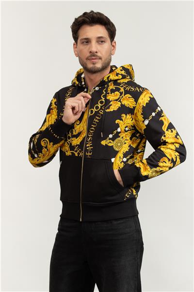 Versace Jeans Couture Erkek Fermuarlı Sweatshirt