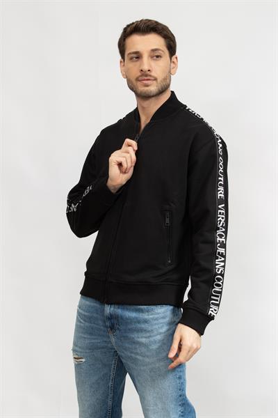 Versace Jeans Couture Erkek Fermuarlı Sweatshirt Siyah