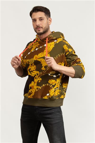 Versace Jeans Couture Erkek Kapüşonlu Sweatshirt