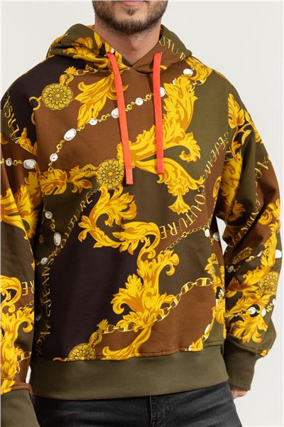 Versace Jeans Couture Erkek Kapüşonlu Sweatshirt