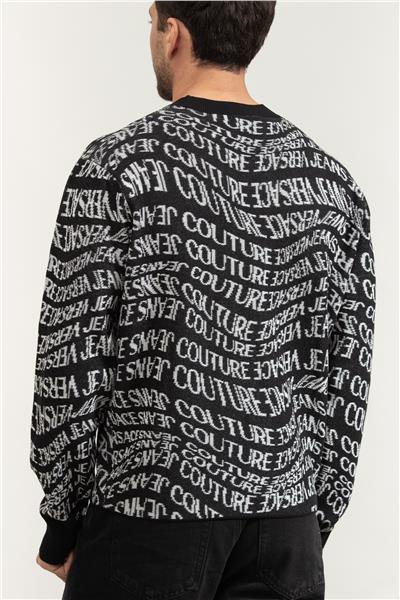 Versace Jeans Couture Fil. Cot Jacq Logo Liquify Knitwear Erkek Triko