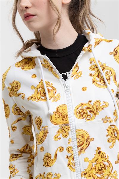 Versace Jeans Couture Fleece Print Gioielli Kapüşonlu Kadın Sweatshirt