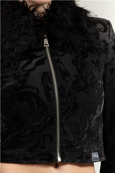 Versace Jeans Couture Flock Barocco Jacket Kadın Mont