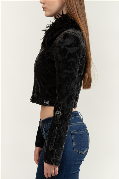 Versace Jeans Couture Flock Barocco Jacket Kadın Mont
