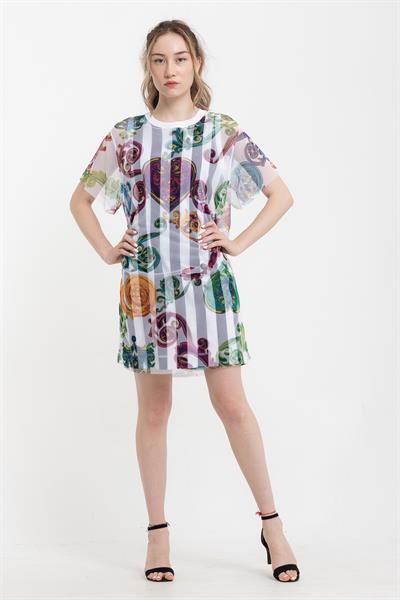 Versace Jeans Couture Gioielli %100 Pamuklu Elbise