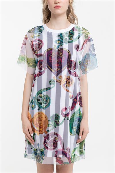 Versace Jeans Couture Gioielli %100 Pamuklu Elbise