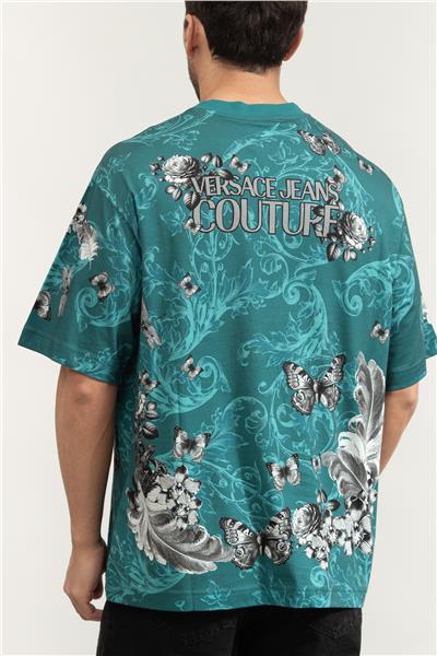 Versace Jeans Couture Jer Pan Cab Couriosite Erkek Bisiklet Yaka T-Shirt