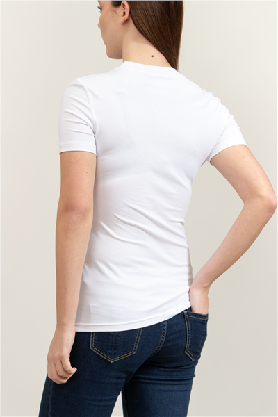 Versace Jeans Couture Jersey Stretch Kadın Bisiklet Yaka T-Shirt