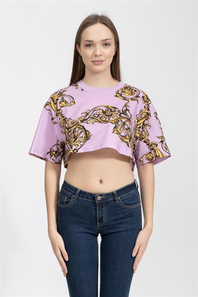 Versace Jeans Couture Kadın Bisiklet Yaka T-Shirt Çok Renkli
