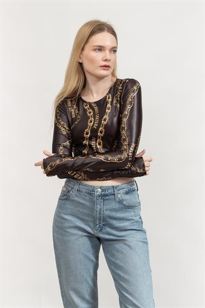 Versace Jeans Couture Kadın Bisiklet Yaka T-Shirt