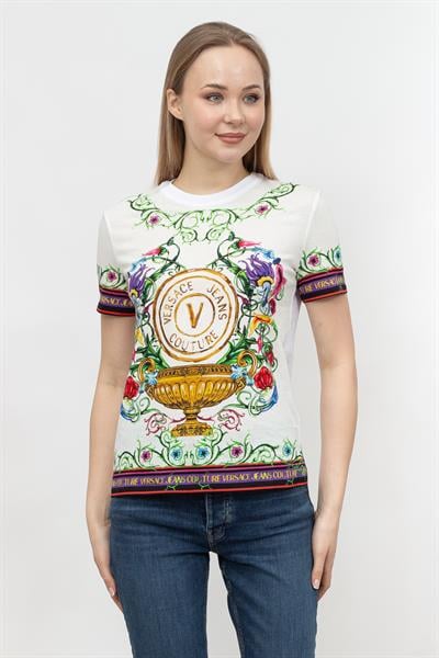 Versace Jeans Couture Kadın Bisiklet Yaka T-Shirt