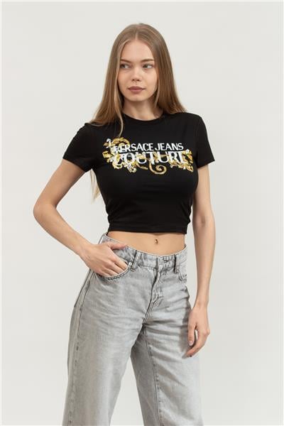 Versace Jeans Couture Kadın Bisiklet Yaka T-Shirt