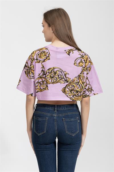 Versace Jeans Couture Kadın Bisiklet Yaka T-Shirt Çok Renkli