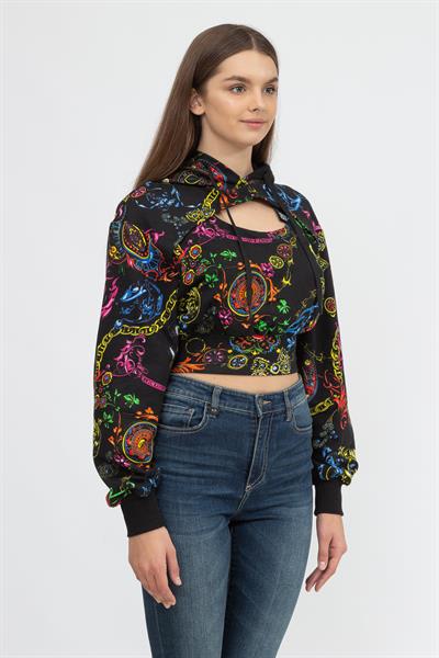 Versace Jeans Couture Kadın Kapüşonlu Sweatshirt