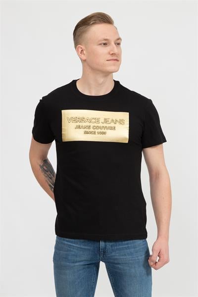 Versace Jeans Couture Logo Baskılı  Erkek T-Shirt Lacivert