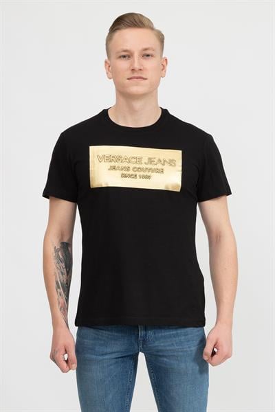 Versace Jeans Couture Logo Baskılı  Erkek T-Shirt Lacivert