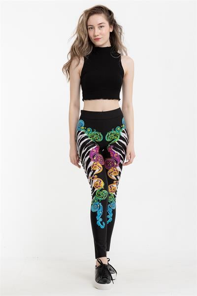 Versace Jeans Couture Lycra St. Tiger Baroque Desenli Kadın  Tayt