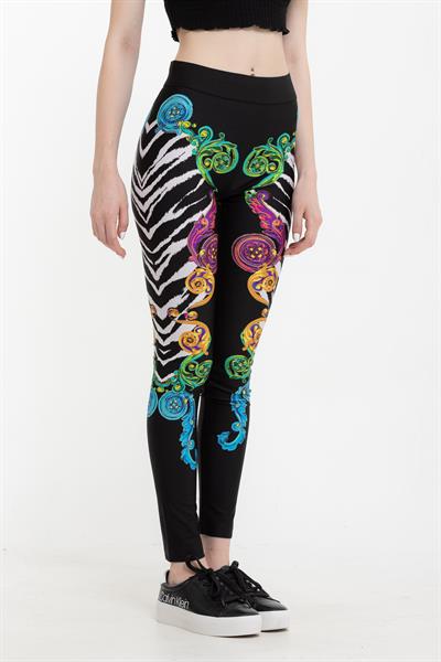 Versace Jeans Couture Lycra St. Tiger Baroque Desenli Kadın  Tayt