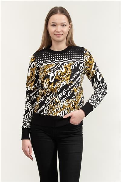 Versace Jeans Couture Placed Kadın Bisiklet Yaka Sweatshirt