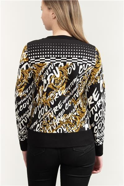 Versace Jeans Couture Placed Kadın Bisiklet Yaka Sweatshirt